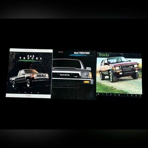 Vintage 1980’s & 90’s Toyota and Nissan 4x4 Trucks Brochures